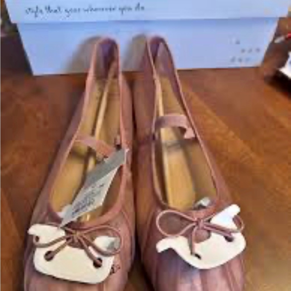 A New Day Pink Mesh Ballet Flats with Bow NWT - Picture 6 of 9